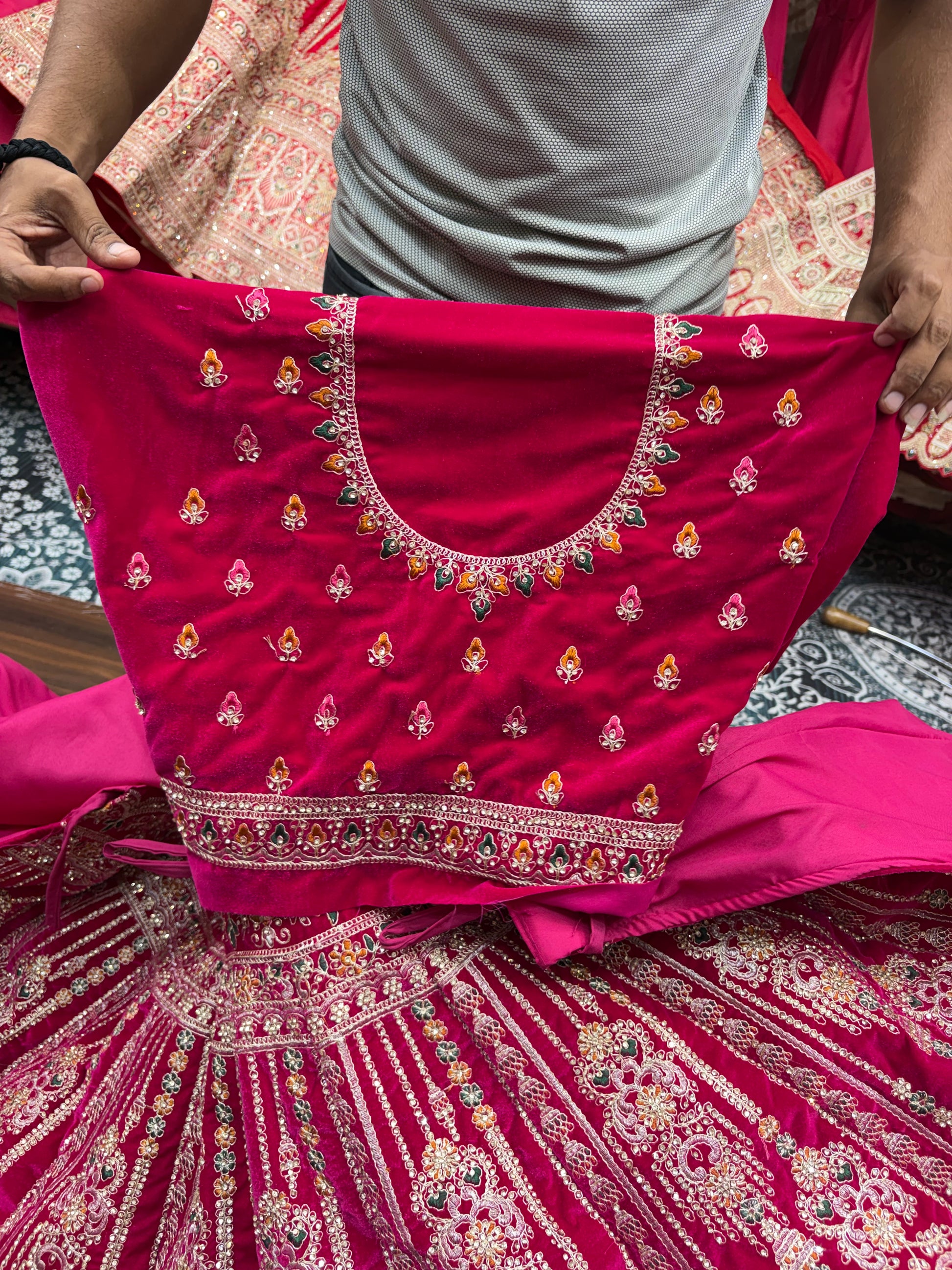 Rani Pink Doli Barat Ball Bridal Lehenga - Shopping World