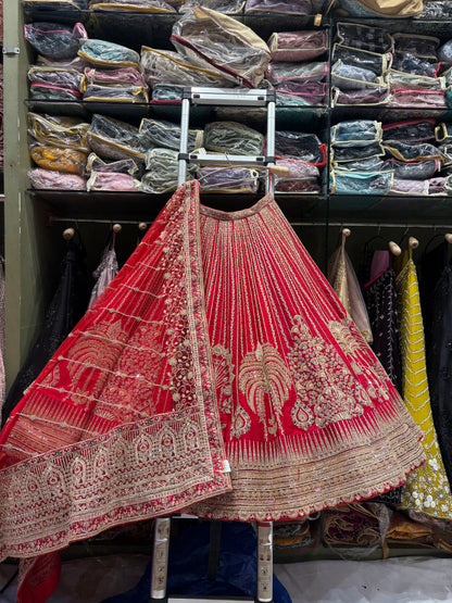 Designer Rani pink Bridal Lehenga