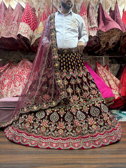 Fabulous maroon bridal Lehenga