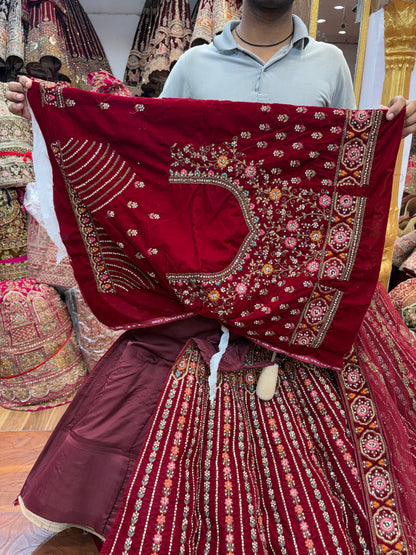Maroon Ball Bridal Lehenga