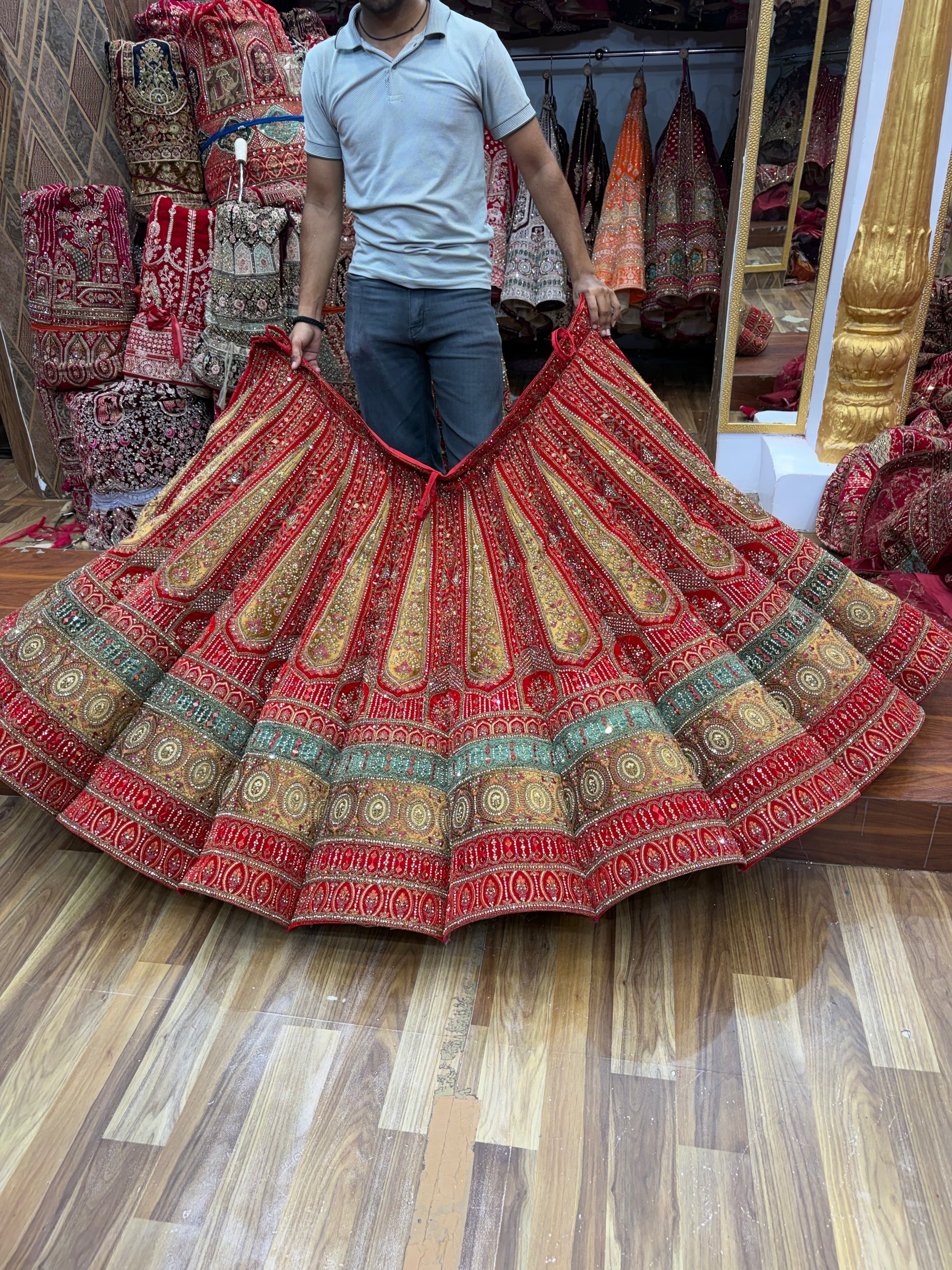 Rani Pink Ball Bridal Lehenga - Shopping World