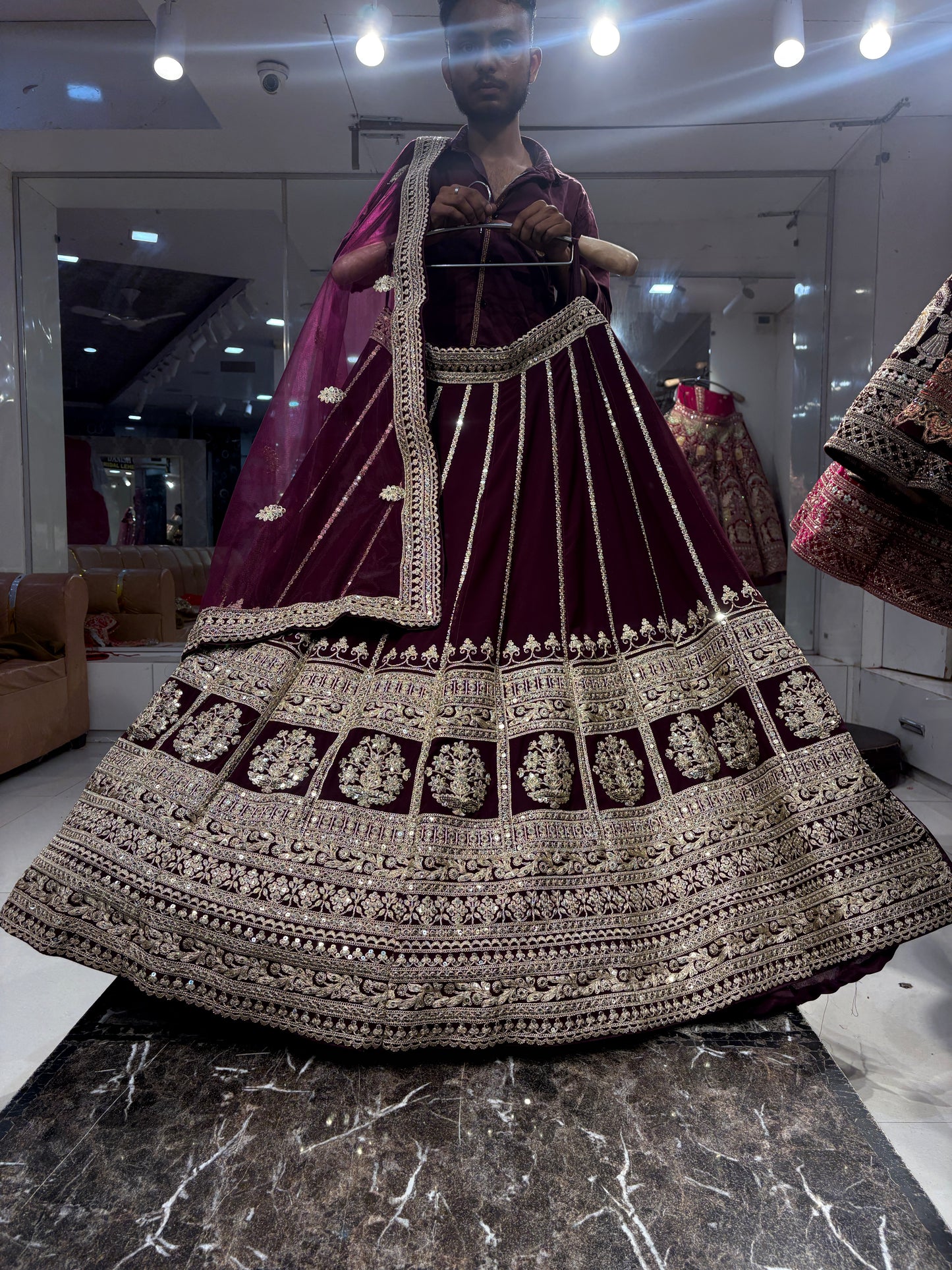 Fabulous maroon Lehenga