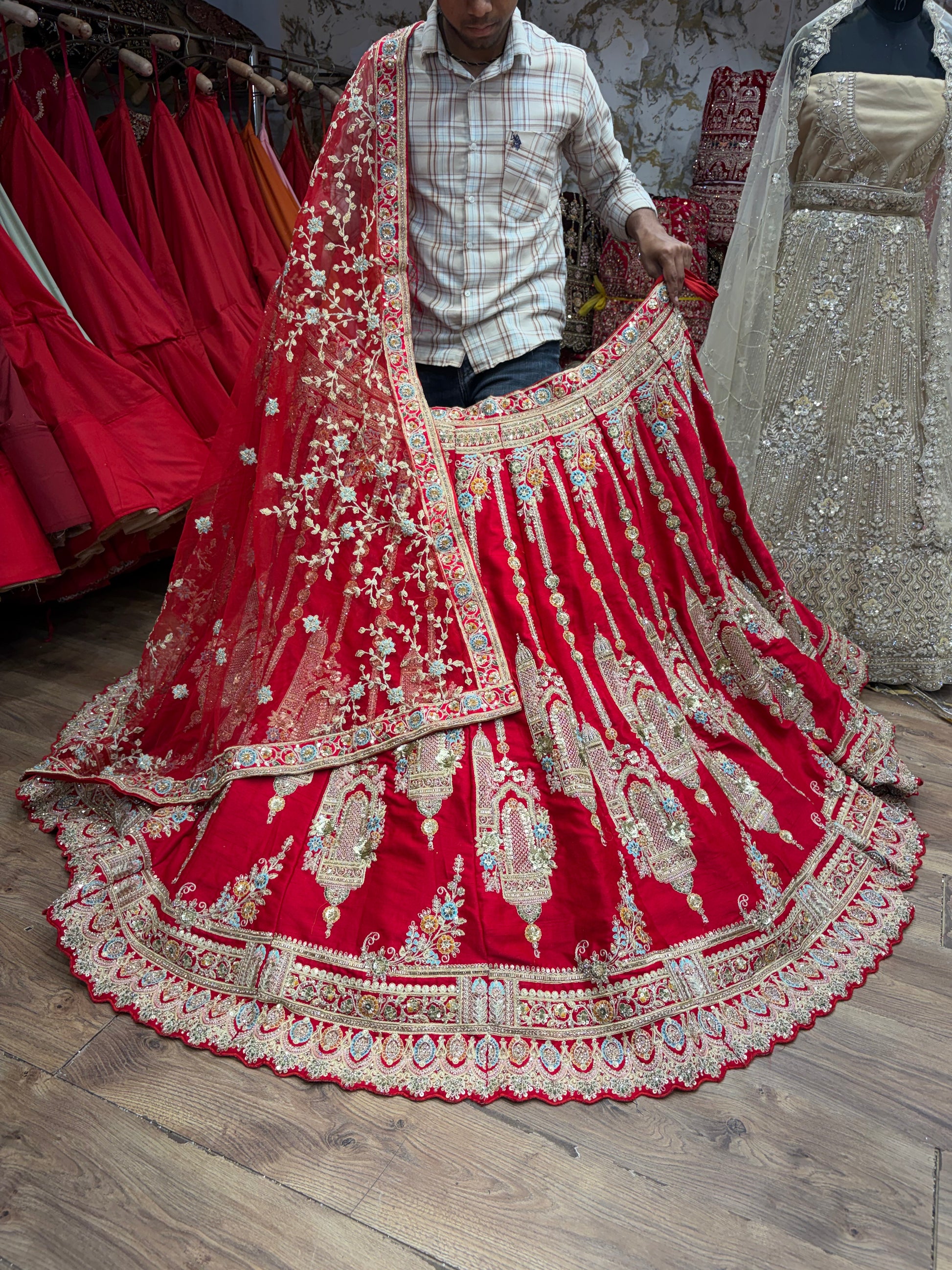 Red Bridal Lehenga - Shopping World