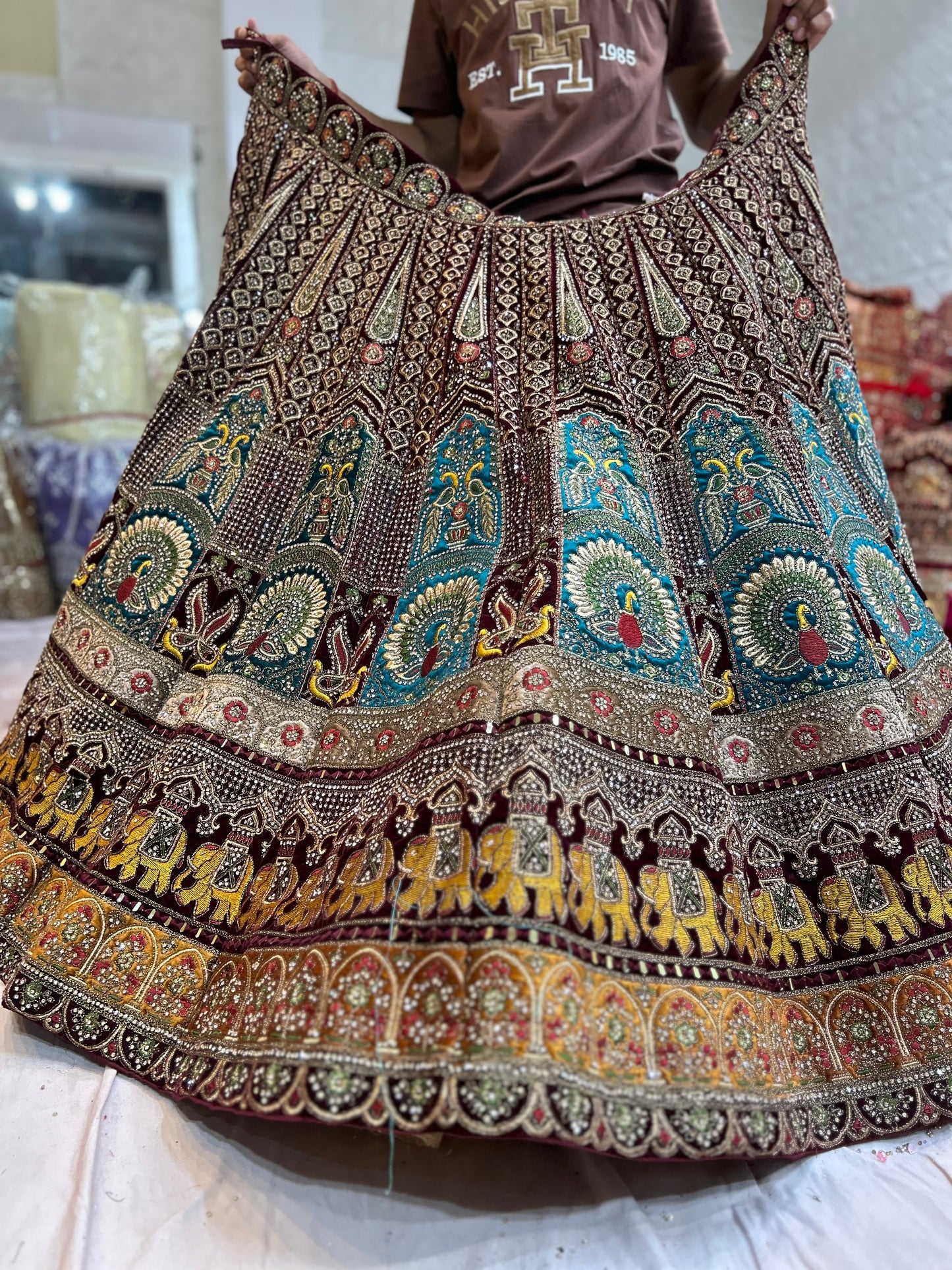 Lovely peacock bridal lehenga