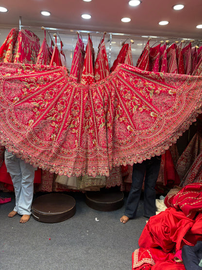 Red Designer Bridal Lehenga