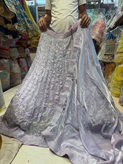 Khoobsuart silver grey Lehenga