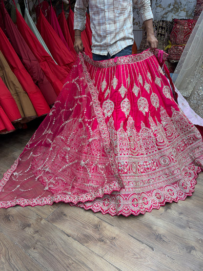 Rani pink Bridal Lehenga