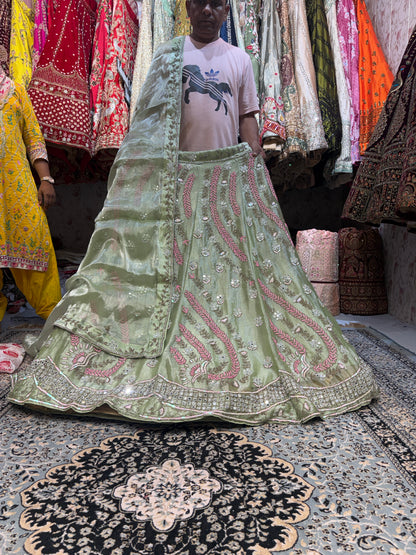 Beautiful green handwork Lehenga