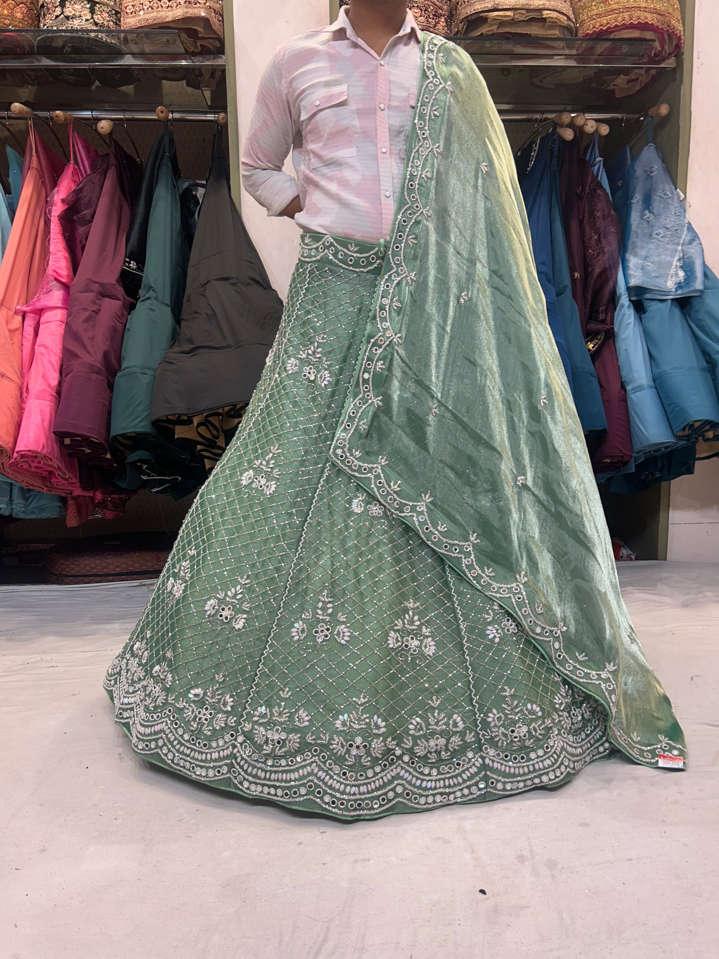 Extraordinary green Lehenga 😍