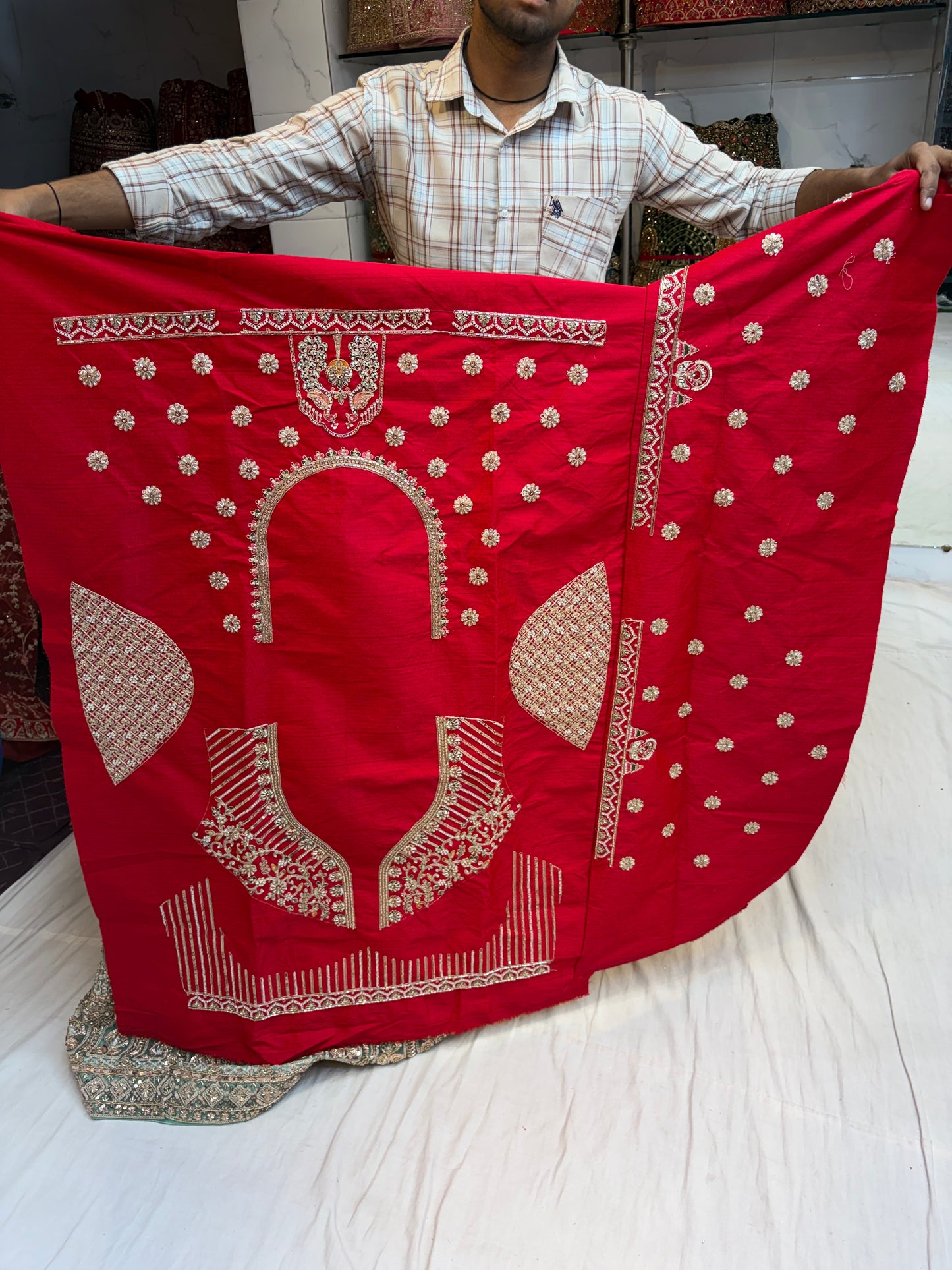 Rani pink Doli Barat Bridal Lehenga