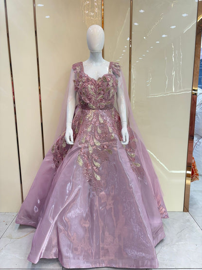 Lavender brown gown