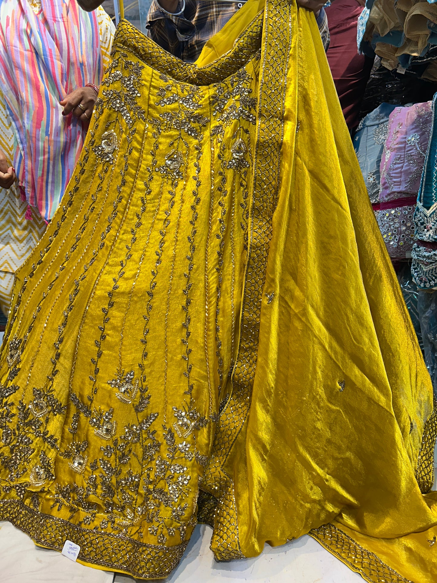 Gorgeous yellow haldi mehendi lehenga