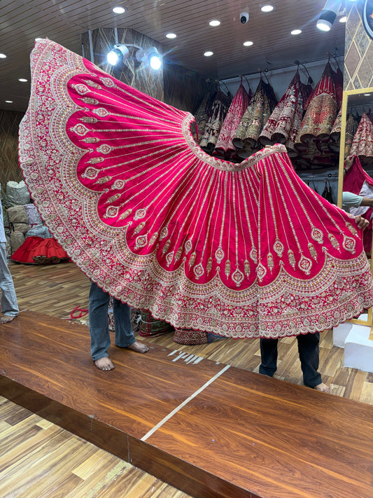 Rani Pink Designer Bridal Lehenga