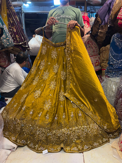 Fantastic Mustard Golden Lehenga