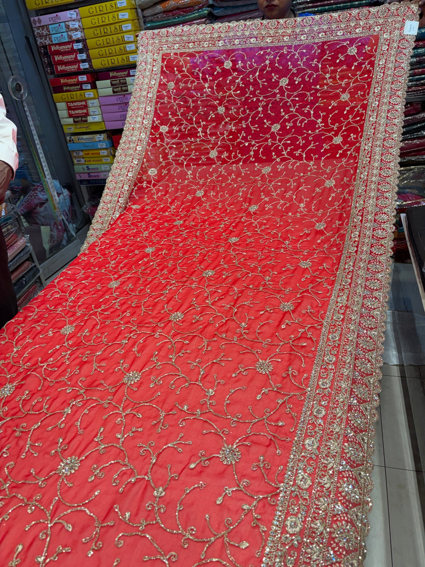 Awesome dark pink saree