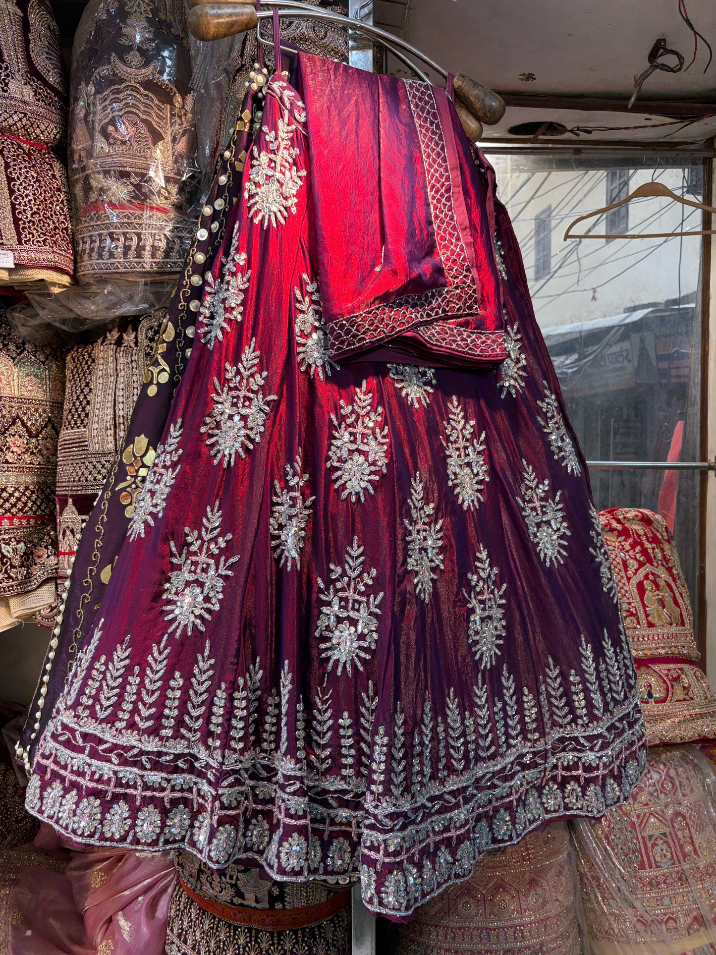 Maroon Designer Lehenga