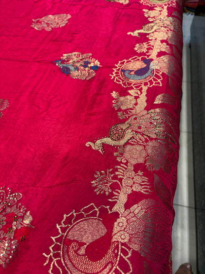 Attractive red saree