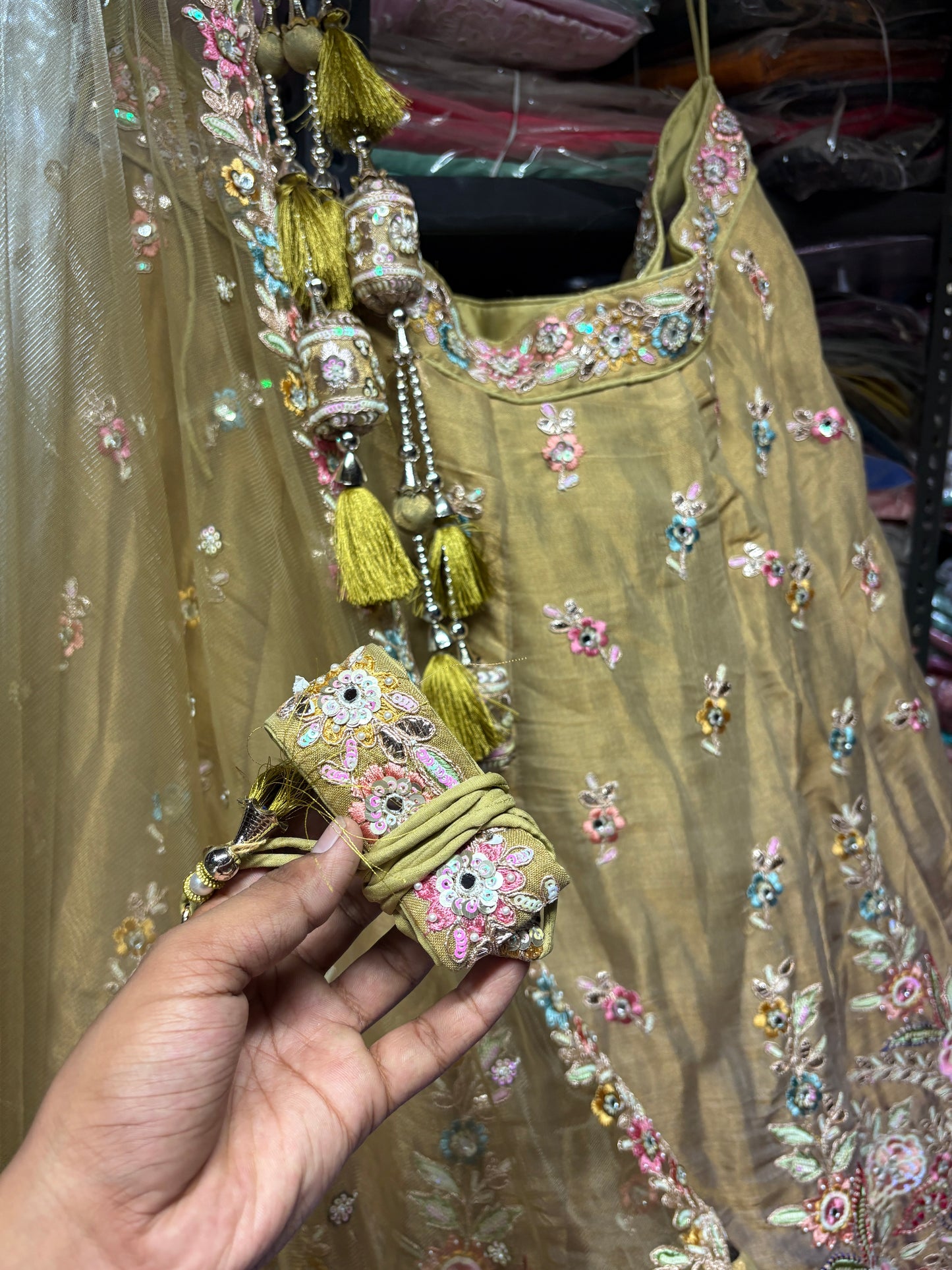 Eye catching yellow haldi mehendi Lehenga