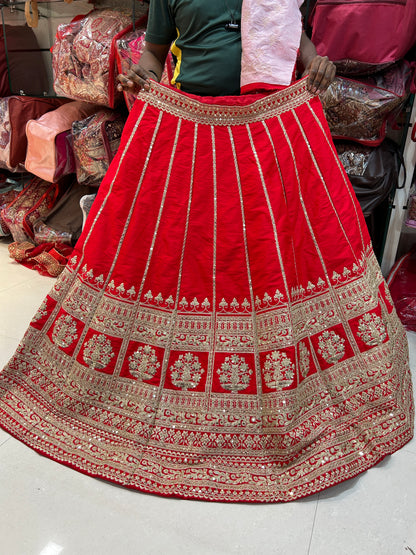 Majestic Red bridal lehenga Happy Customer