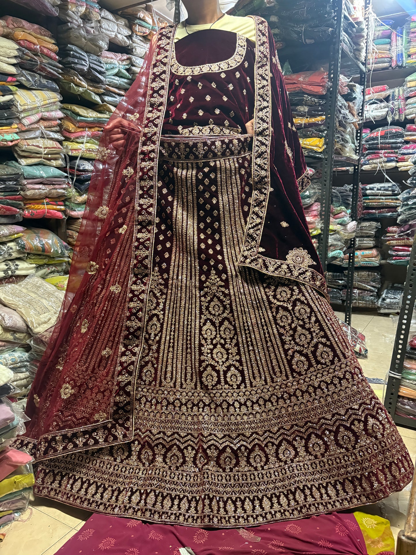 Amazing maroon Bridal Lehenga