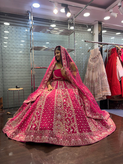 Astonishing red bridal Lehenga