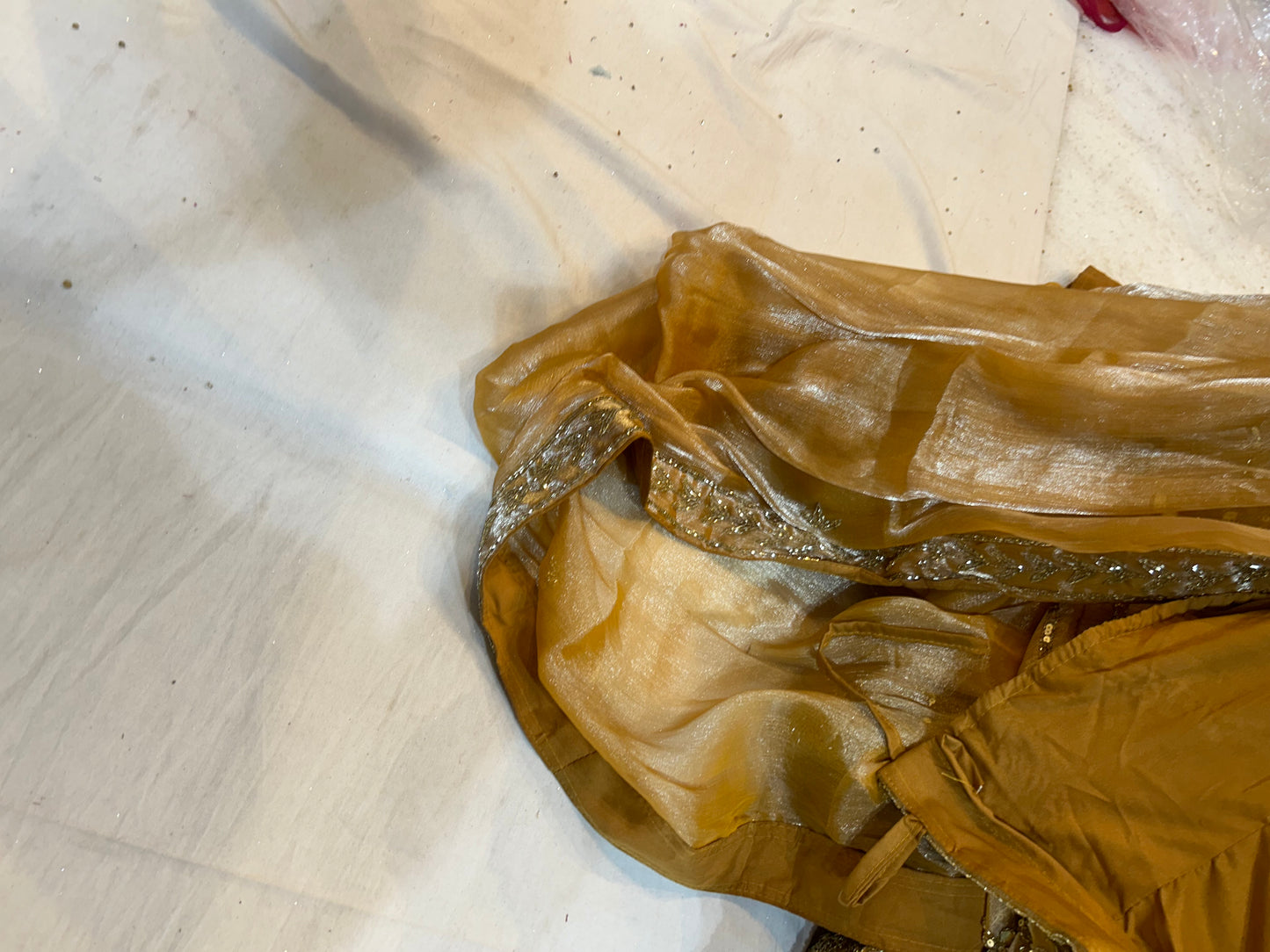 Tremendous golden mirror Lehenga