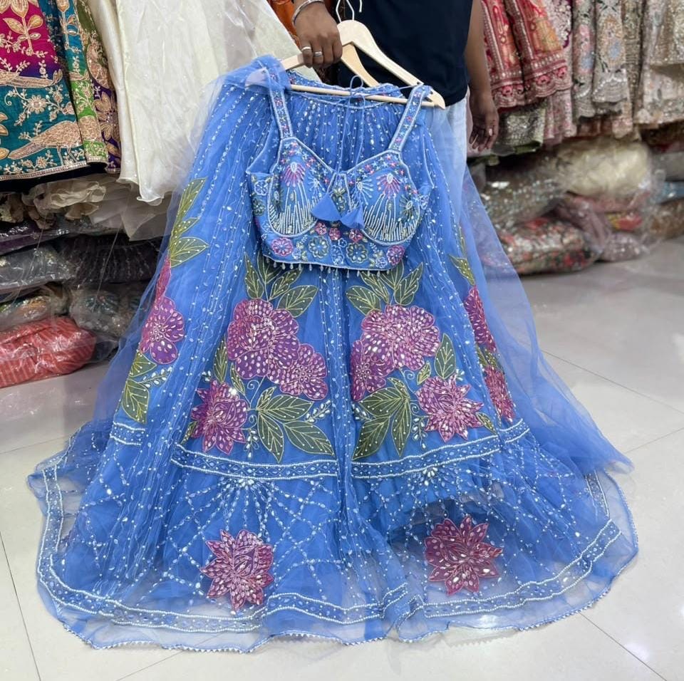Lavender PDP crop top Lehenga