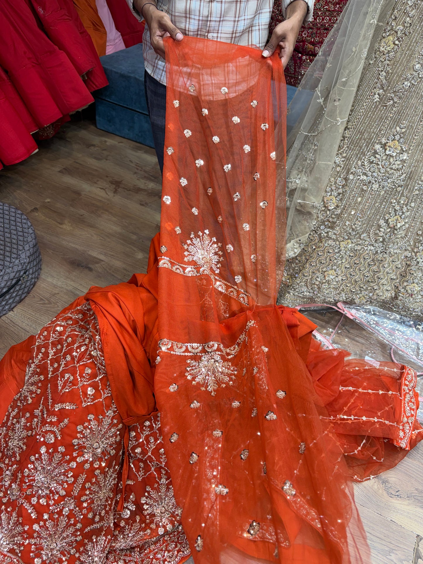 Rust orange Lehenga