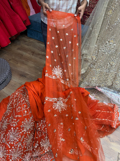 Rust orange Lehenga