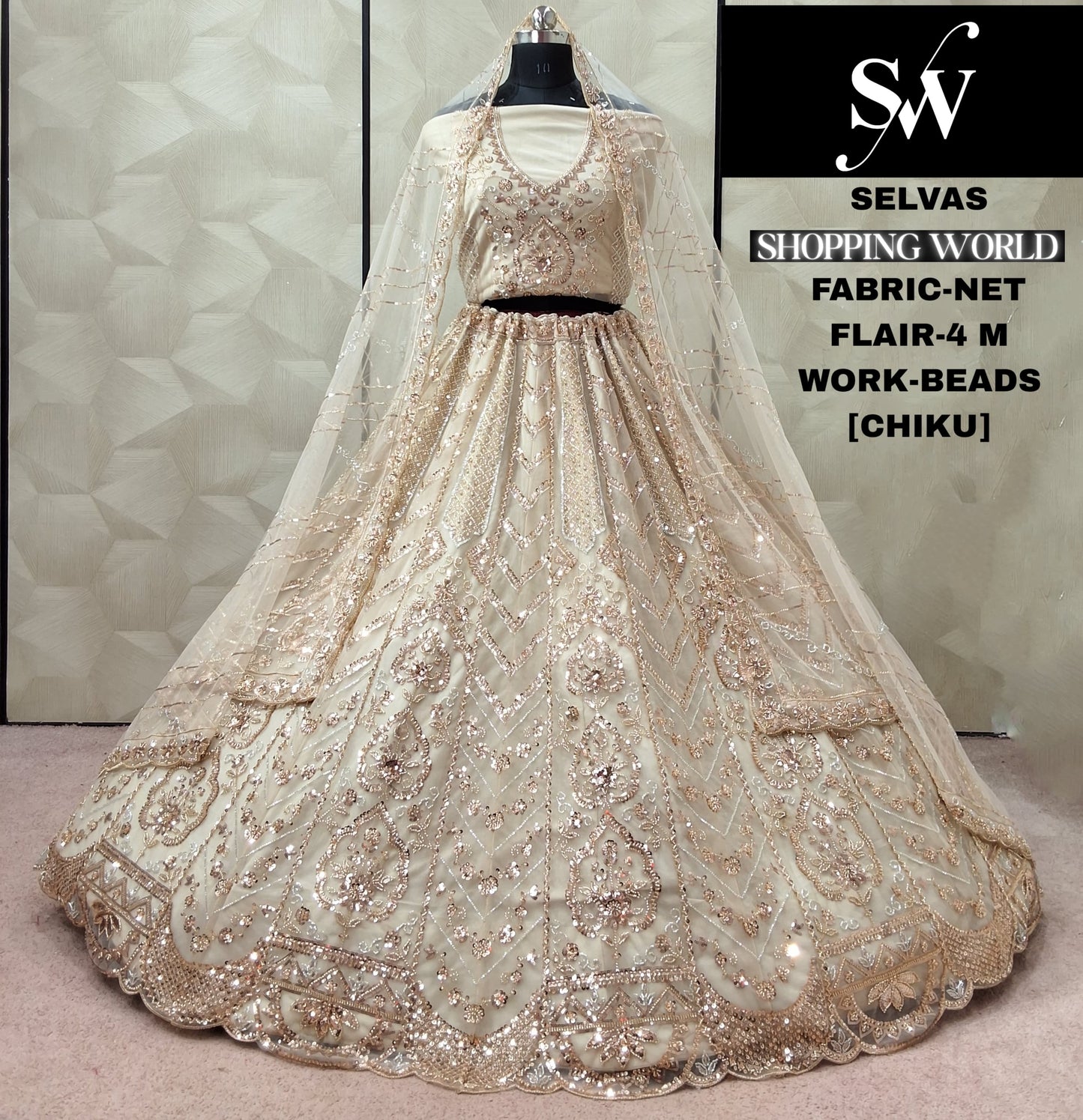Chiku Golden Net Lehenga