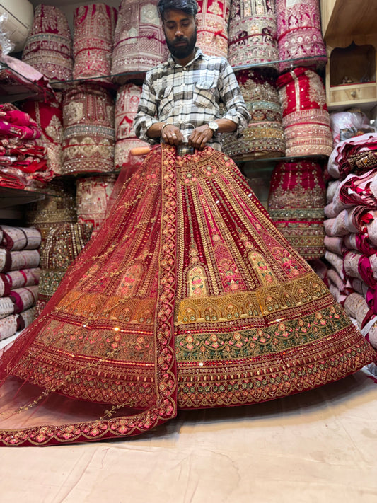 Maroon Bridal Lehenga