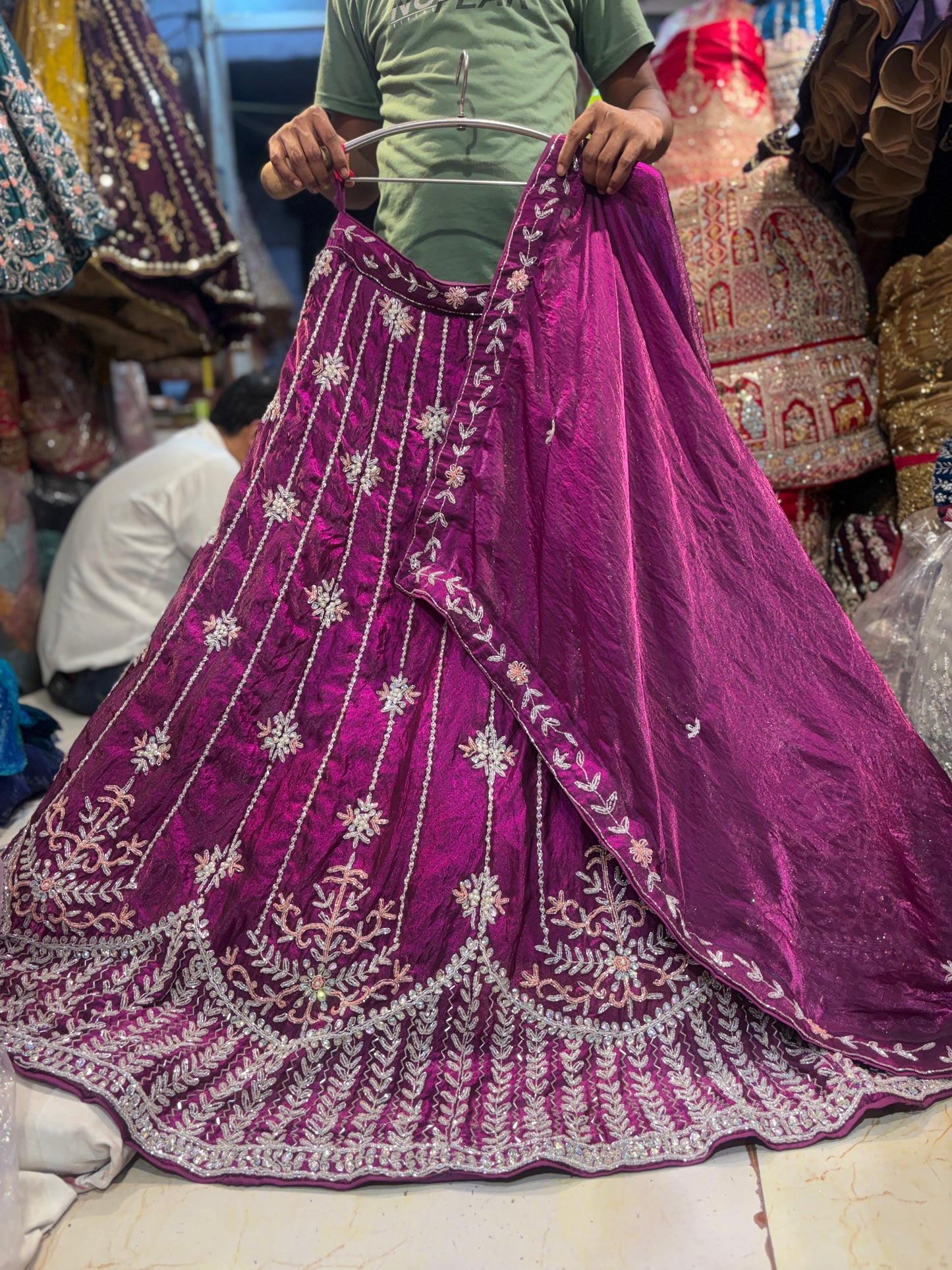 Attractive Maroon Lehenga