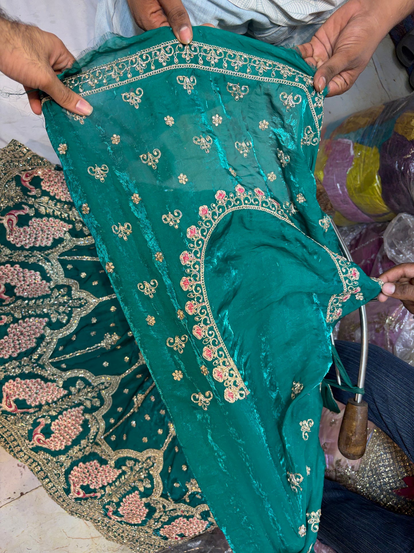 Green Peacock Designer Lehenga