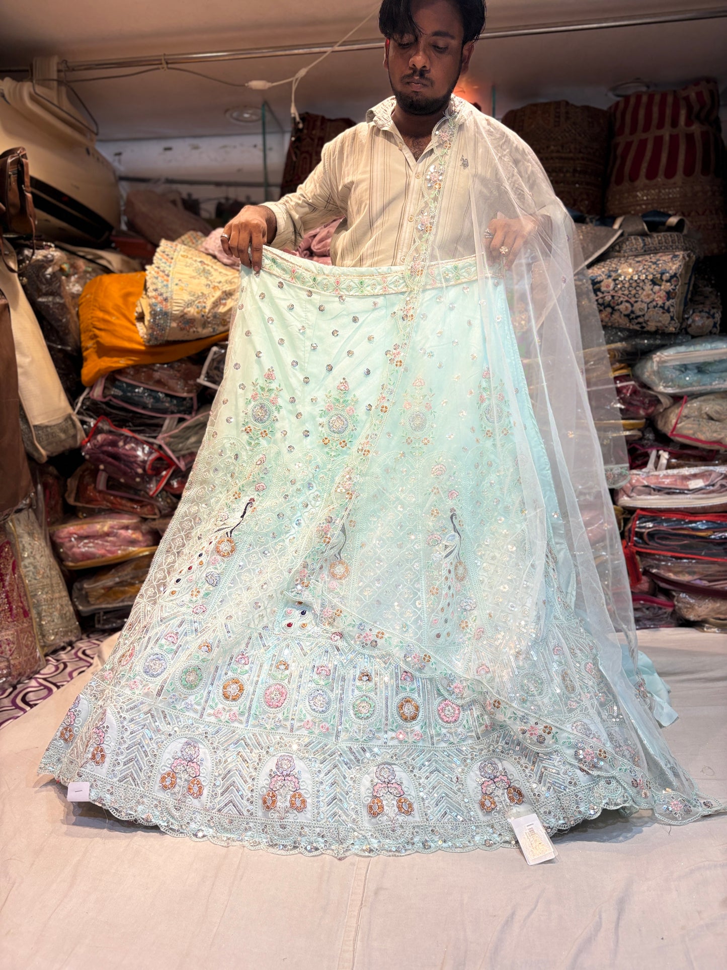 Gorgeous sky blue Lehenga