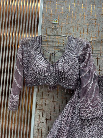 Golden Crop top Lehenga
