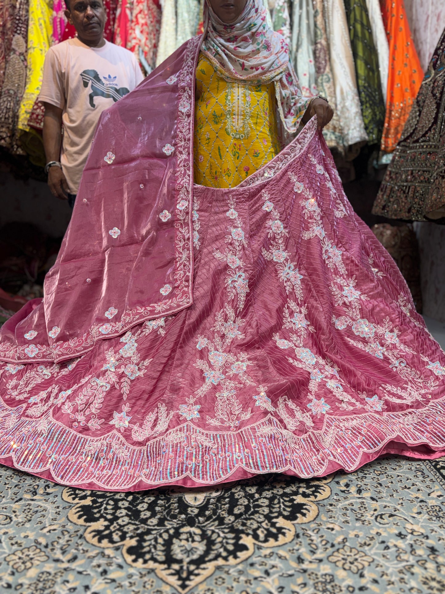Charming Floral pink Lehenga