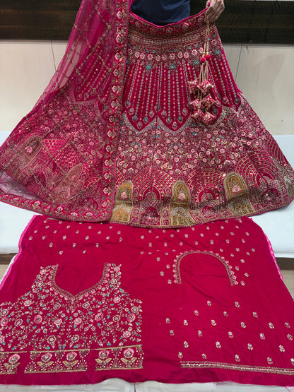 Khoobsurat Red Jhumka bridal Lehenga