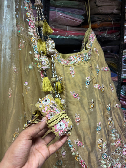 Eye catching yellow haldi mehendi Lehenga