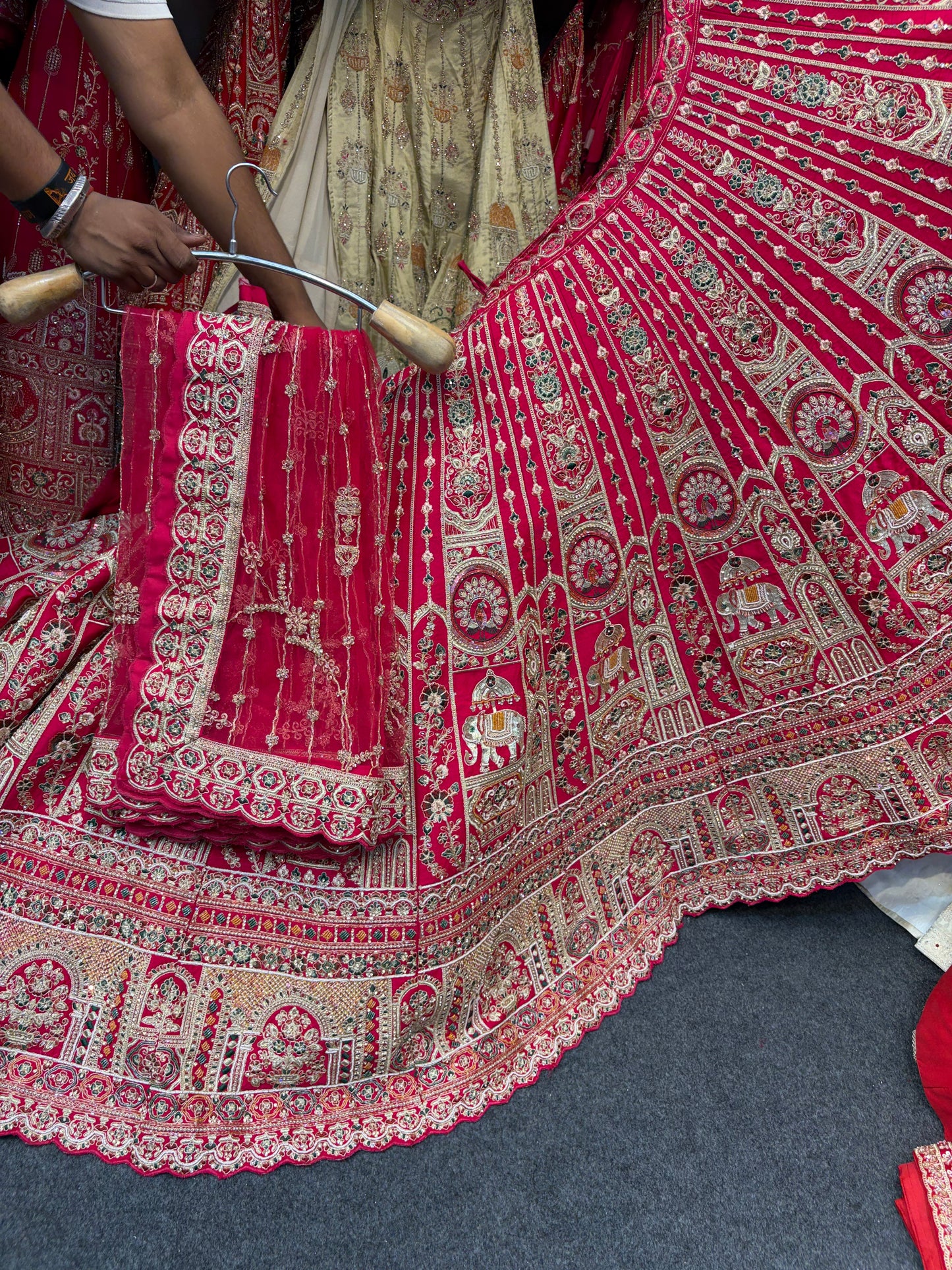 Rani Pink Designer Bridal Lehenga