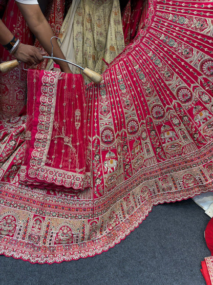 Rani Pink Designer Bridal Lehenga