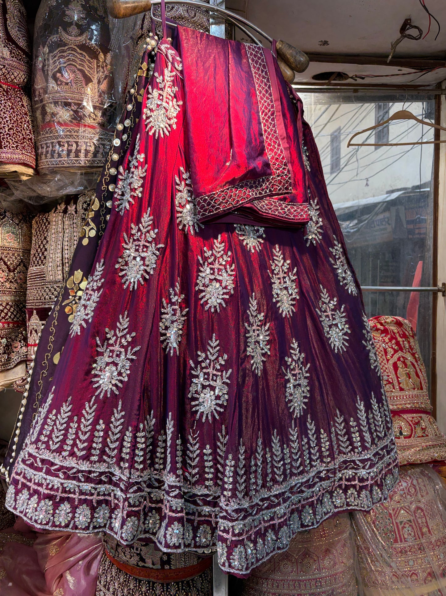 Maroon Designer Lehenga