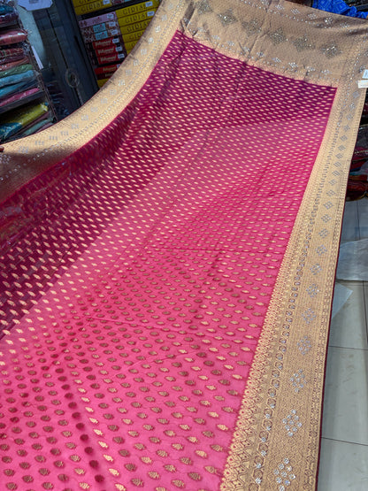 Fabulous dark pink saree