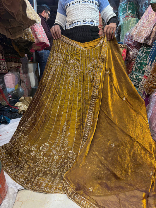 Fantastic Mustard golden Lehenga