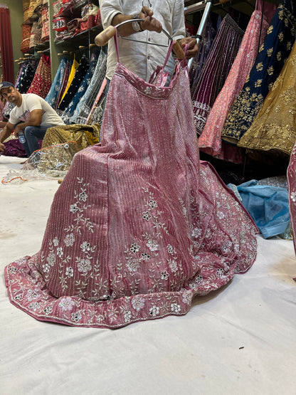 Eye catching baby pink lehenga