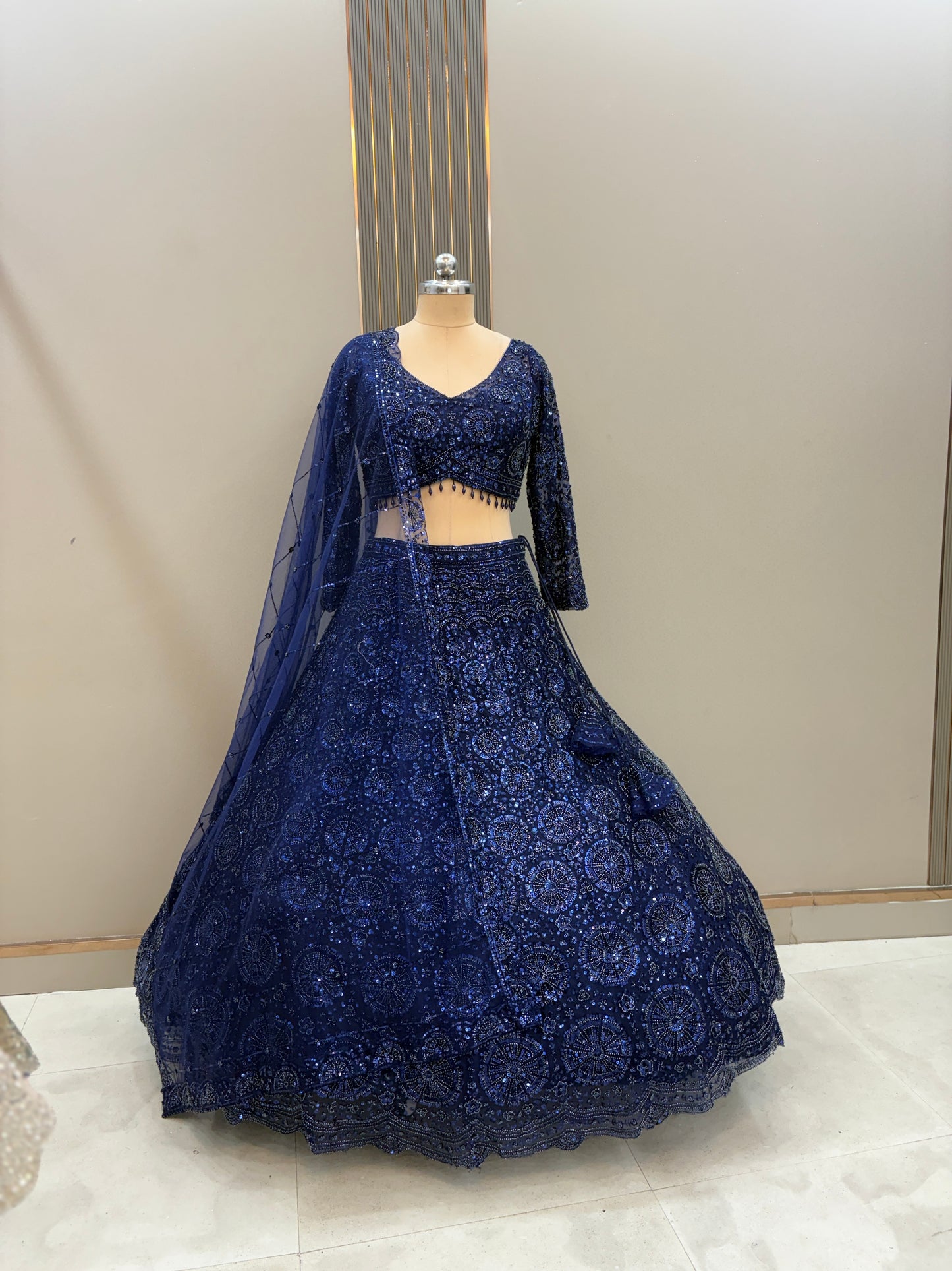 Gorgeous Cherry red on red Monotone Crop top Lehenga