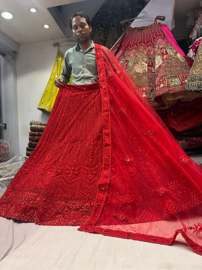 Engaging maroon summer cotton unstitched suit ( free size )