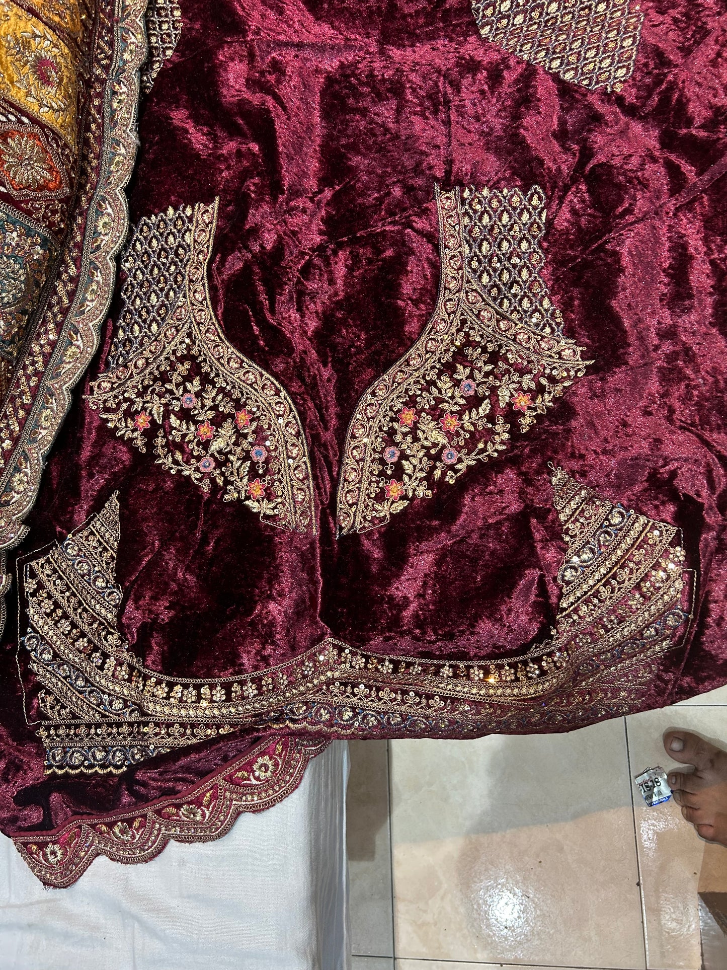 Beautiful maroon heavy bridal Lehenga