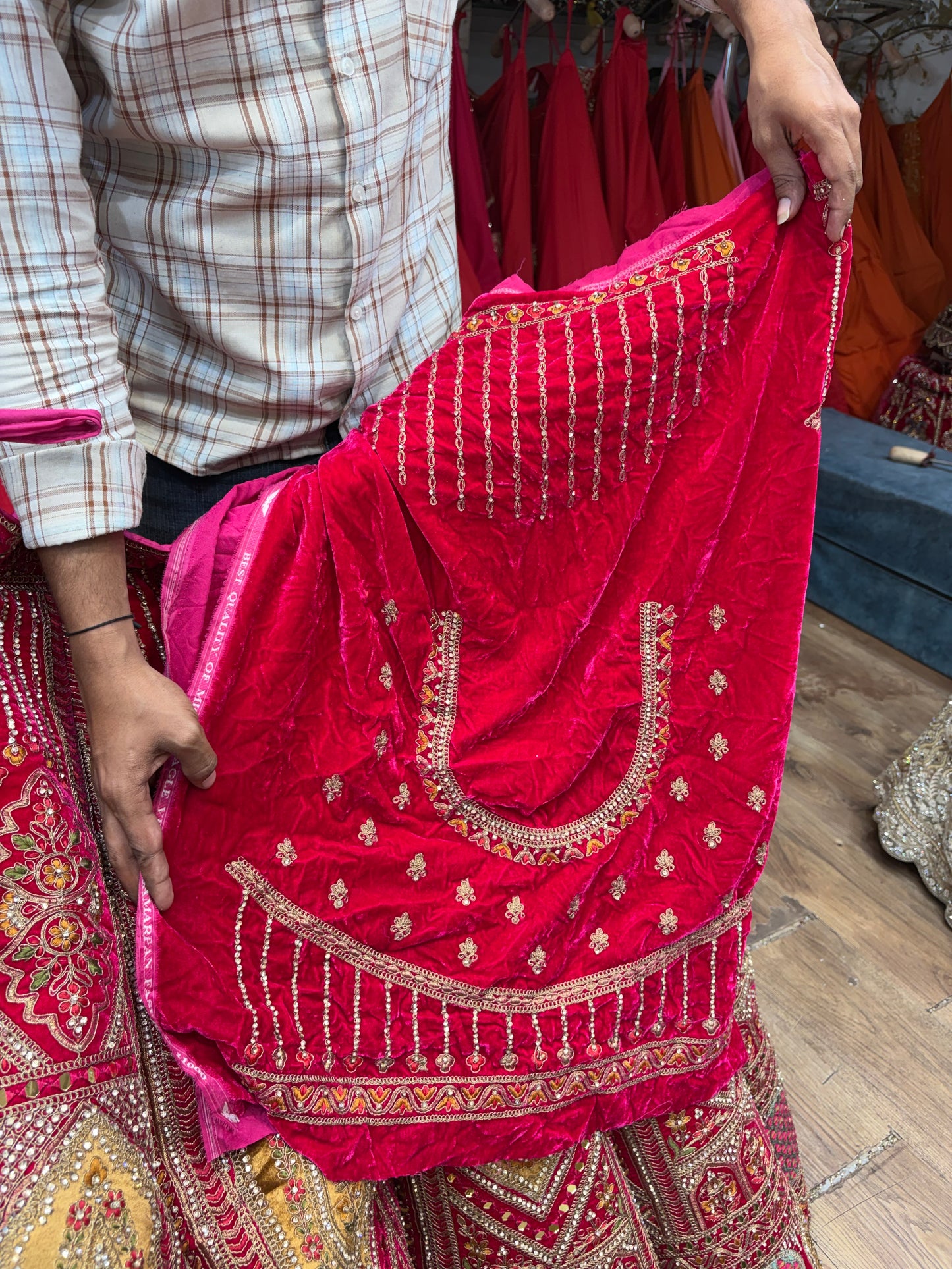 Rani Pink Ball Bridal Lehenga