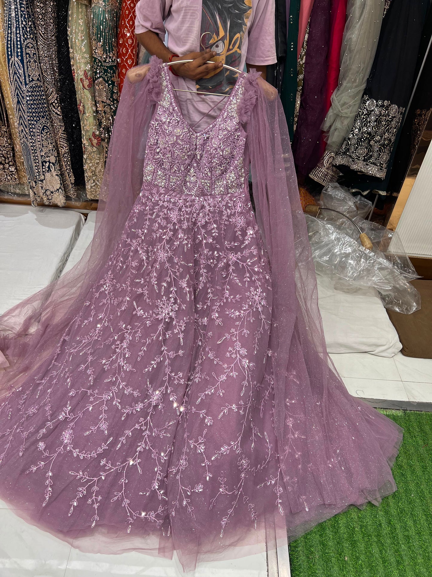 Purple Designer Gown