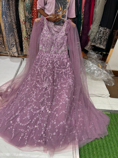 Purple Designer Gown